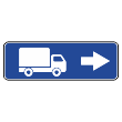 Дорожный знак 6.15.2 «Направление движения для грузовых автомобилей» (металл 0,8 мм, II типоразмер: 350х1050 мм, С/О пленка: тип В алмазная)